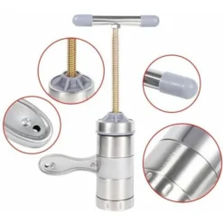Manual Noodle Maker Noodle Machine Stainless Steel Noodle Press Machine With 5 Noodle Molds Noodle Machine