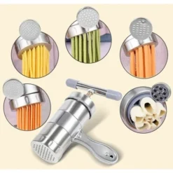 Manual Noodle Maker Noodle Machine Stainless Steel Noodle Press Machine With 5 Noodle Molds Noodle Machine -Kitchen Appliances Store 97699052 3