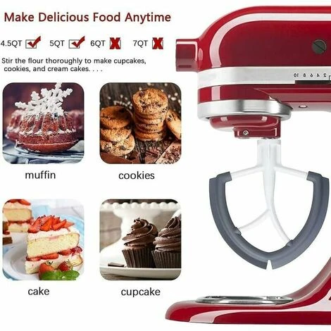Kitchenaid Stand Mixer Attachments Flat Beater Flexible Edge Flat Beater For KitchenAid Artisan Stand Mixer For Mixing Creams And Flours (4.5-5 Quart) 3 Kitchenaid Stand Mixer Attachments Flat Beater Flexible Edge Flat Beater For KitchenAid Artisan Stand Mixer For Mixing Creams And Flours (4.5-5 Quart) - Image 3