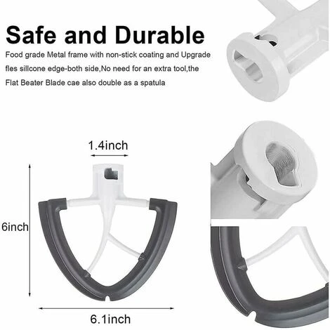 Kitchenaid Stand Mixer Attachments Flat Beater Flexible Edge Flat Beater For KitchenAid Artisan Stand Mixer For Mixing Creams And Flours (4.5-5 Quart) 4 Kitchenaid Stand Mixer Attachments Flat Beater Flexible Edge Flat Beater For KitchenAid Artisan Stand Mixer For Mixing Creams And Flours (4.5-5 Quart) - Image 4