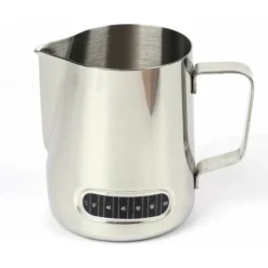 600ml Temperature Stick Pull Flower Cup Stainless Steel Pull Flower Cup Coffee Pot With Thermometer