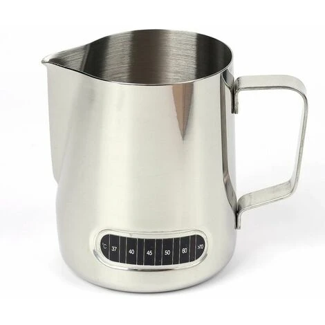 600ml Temperature Stick Pull Flower Cup Stainless Steel Pull Flower Cup Coffee Pot With Thermometer 1 600ml Temperature Stick Pull Flower Cup Stainless Steel Pull Flower Cup Coffee Pot With Thermometer