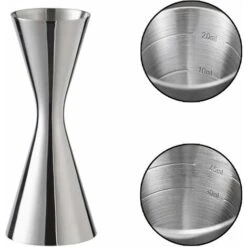 Kitchen Appliances Store 16 Cocktail Measurer, Stainless Steel Double Sided Cocktail Measurer, Silver Measuring Cup For Professional Bartender 30ml X 60mlMeasuring Cups