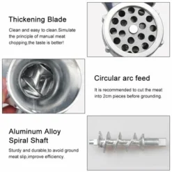 Stainless Steel Manual Meat Grinder For Meat, Sausage Chopper, Clamp Hand Chopper For Pork, Beef, Fish, Chicken, Pepper, Mushrooms -Kitchen Appliances Store 97814943 4