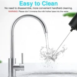 Handheld Milk Frother, Electric Milk Blender Froth Machine, Stirred Beverage Blender For Latte, Cappuccino, Hot Chocolate, Drinks, High Speed 14000 RPM (battery Not Included, With Stand) -Kitchen Appliances Store 97905226 4