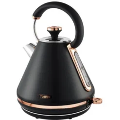 Tower Cavaletto Pyramid Kettle And 4 Slice Toaster Set Black -Kitchen Appliances Store 98481184 3