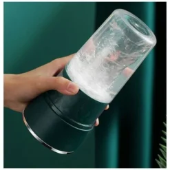 Portable Juicer Mini Household Fruit Juicing Cup USB Charging Green 4 Knives -Kitchen Appliances Store 98628604 3