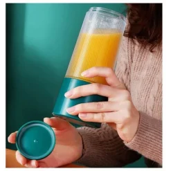 Portable Juicer Mini Household Juice Cup USB Fruit Machine 8585190mm Green Four Leaf Knife -Kitchen Appliances Store 98628822 4