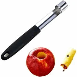 Fruit Carrot, Commercial Grade Metal Stainless Steel With Soft Rubber Handle, Kitchen Tool For Coring, Tool For Pear Other Fruits, Picker -Kitchen Appliances Store 98817527 5