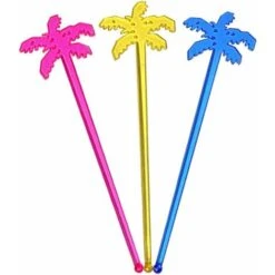 Plastic Drink Stirrers Tropical Palm Cocktail Stirrers Stirrer Sticks Set Of 50 (Mixed Colors) -Kitchen Appliances Store 98818226 4