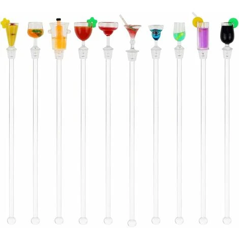 10 Pieces Cocktail Stirrers 23cm Acrylic Bar Drink Mixer Stirring With Colorful Miniature Accessory For Bar Stirring Cocktail Coffee Tea Juice Wine ZQYRLAR 1 10 Pieces Cocktail Stirrers 23cm Acrylic Bar Drink Mixer Stirring With Colorful Miniature Accessory For Bar Stirring Cocktail Coffee Tea Juice Wine ZQYRLAR