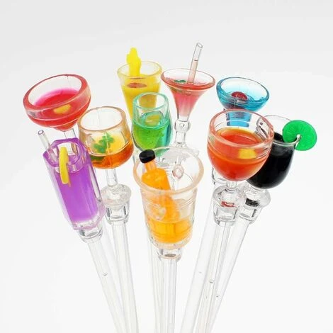 10 Pieces Cocktail Stirrers 23cm Acrylic Bar Drink Mixer Stirring With Colorful Miniature Accessory For Bar Stirring Cocktail Coffee Tea Juice Wine ZQYRLAR 3 10 Pieces Cocktail Stirrers 23cm Acrylic Bar Drink Mixer Stirring With Colorful Miniature Accessory For Bar Stirring Cocktail Coffee Tea Juice Wine ZQYRLAR - Image 3