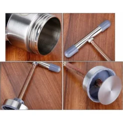 Fresh Pasta Maker, Stainless Steel Hand Crank Fresh Pasta Maker Ravioli Noodle Machine 5 Blades,Silver -Kitchen Appliances Store 98819041 3