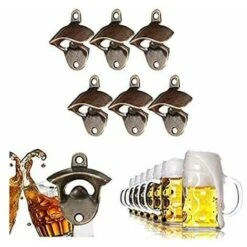Set Of 6 Rustic Beer Bottles Wall Mounted With Fixing Screws For Chencafe Bar -Kitchen Appliances Store 99032049 5