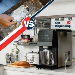 26KG/24H Ice Maker Self Dispensing Countertop Nugget Ice Maker Self-cleaning -Kitchen Appliances Store 99357846 3