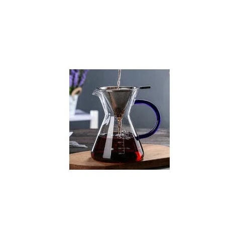 1 Pack Pour-Over Coffee Maker Set With Coffee Measure And Cork Stopper - Stylish Drip Coffee Maker With Glass Carafe And Permanent Stainless Steel Filter (500ml) 1 1 Pack Pour-Over Coffee Maker Set With Coffee Measure And Cork Stopper - Stylish Drip Coffee Maker With Glass Carafe And Permanent Stainless Steel Filter (500ml)