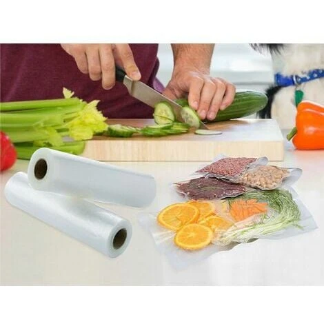Rose 2 Rolls Professional Stable Cling Film, Sealing Bags Rolling Film Large 20 X 500 Cm Suitable For All Recipes For Vacuum Storage/heat Sealer/vacuum Sealer 2 Rose 2 Rolls Professional Stable Cling Film, Sealing Bags Rolling Film Large 20 X 500 Cm Suitable For All Recipes For Vacuum Storage/heat Sealer/vacuum Sealer - Image 2