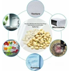 Rose 2 Rolls Professional Stable Cling Film, Sealing Bags Rolling Film Large 20 X 500 Cm Suitable For All Recipes For Vacuum Storage/heat Sealer/vacuum Sealer 6 Rose 2 Rolls Professional Stable Cling Film, Sealing Bags Rolling Film Large 20 X 500 Cm Suitable For All Recipes For Vacuum Storage/heat Sealer/vacuum Sealer -Kitchen Appliances Store 99516362 3