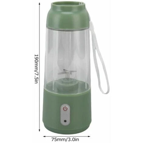 300ml USB Charging Cable, Cordless Blender, Portable Blender With Stainless Steel Blade (Pink) 2 300ml USB Charging Cable, Cordless Blender, Portable Blender With Stainless Steel Blade (Pink) - Image 2