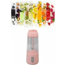300ml USB Charging Cable, Cordless Blender, Portable Blender With Stainless Steel Blade (Pink) 9 300ml USB Charging Cable, Cordless Blender, Portable Blender With Stainless Steel Blade (Pink) -Kitchen Appliances Store 99516430 5