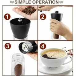 Manual Coffee Grinder, Adjustable Portable Coffee Grinder With Compact Size Stainless Steel Perfect For Travel/Camping/Office 8 Manual Coffee Grinder, Adjustable Portable Coffee Grinder With Compact Size Stainless Steel Perfect For Travel/Camping/Office -Kitchen Appliances Store 99553155 4