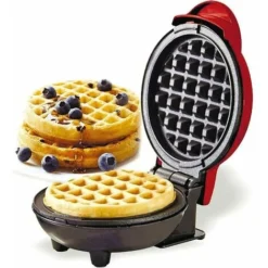 Waffle Maker, Mini Electric Waffle Maker Stainless Steel, Non-Stick Coating, Non-Slip Feet For Home Breakfast, Lunch, Or Personal Snacks