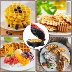 Waffle Maker, Mini Electric Waffle Maker Stainless Steel, Non-Stick Coating, Non-Slip Feet For Home Breakfast, Lunch, Or Personal Snacks 9 Waffle Maker, Mini Electric Waffle Maker Stainless Steel, Non-Stick Coating, Non-Slip Feet For Home Breakfast, Lunch, Or Personal Snacks -Kitchen Appliances Store 99555907 5
