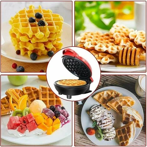 Waffle Maker, Mini Electric Waffle Maker Stainless Steel, Non-Stick Coating, Non-Slip Feet For Home Breakfast, Lunch, Or Personal Snacks 5 Waffle Maker, Mini Electric Waffle Maker Stainless Steel, Non-Stick Coating, Non-Slip Feet For Home Breakfast, Lunch, Or Personal Snacks - Image 5