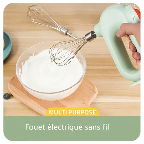 Electric Mixer Hand Mixer Whisk 4 Speed Mixer For Baking Cake Egg Cream Cordless Standing 3 Electric Mixer Hand Mixer Whisk 4 Speed Mixer For Baking Cake Egg Cream Cordless Standing - Image 3