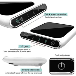 Coffee Mug Warmer For Office 3-Speed Adjustable Temperature Coffee Mug Warmer With Drinking Water Reminder For Home Use, Gravity On/Off Automatic Sensing 8 Coffee Mug Warmer For Office 3-Speed Adjustable Temperature Coffee Mug Warmer With Drinking Water Reminder For Home Use, Gravity On/Off Automatic Sensing -Kitchen Appliances Store 99687726 4