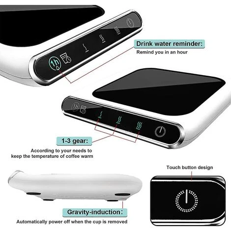 Coffee Mug Warmer For Office 3-Speed Adjustable Temperature Coffee Mug Warmer With Drinking Water Reminder For Home Use, Gravity On/Off Automatic Sensing 4 Coffee Mug Warmer For Office 3-Speed Adjustable Temperature Coffee Mug Warmer With Drinking Water Reminder For Home Use, Gravity On/Off Automatic Sensing - Image 4